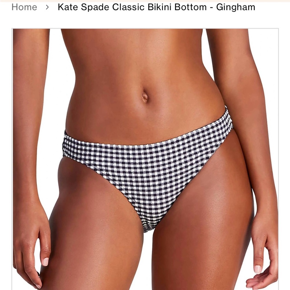 New Kate Spade Checkered Bikini Bottom